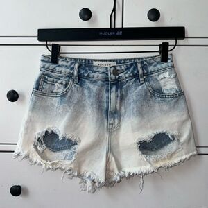 PacSun women’s Acid Wash High Rise Jeans Shorts Size 26 light blue summer mood